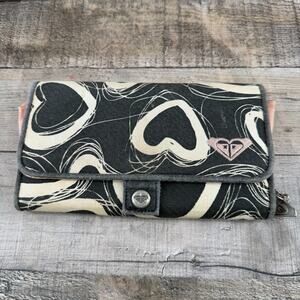 Roxy Wallet Womens Floral Clutch Bag Pink/Black Vintage